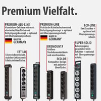 Brennenstuhl Estilo Corner 6-részes sarokcsatlakozó, 4 földelt + 2 Euro + 2 USB 8