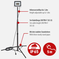 LED pracovné svetlo Brennenstuhl JARO 7060 T so stojanom, 50W, 5800 lm, 6500K, IP65, 5m kábel, čierne 2