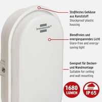 Brennenstuhl LED ovalna svjetiljka OL 1650 – 15W, 1680 lm, energetski učinkovita unutarnja rasvjeta 2