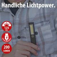 Brennenstuhl PL 200 AC LED punjiva ručna svjetiljka, 200 lm, s USB-C kabelom za punjenje, magnetom i kopčom, 12 sati rada, COB LED inspekcijska svjetiljka 2