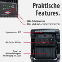 Brennenstuhl Professional Multi Battery LED akumulátorový stavebný reflektor 4000 MA – 40W, 4500 lm, IP65, kompatibilný s 18V akumulátormi 10 výrobcov 5