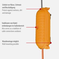 Brennenstuhl Safe-Box Big IP44 vonkajšie ochranné puzdro na kábel pre konektory, žlté 2
