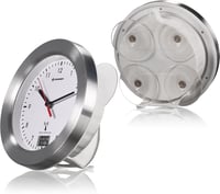 Bresser MyTime Bath fürdőszobai fali óra hőmérővel és rádiójel vezérléssel - Single, White, Radio controlled clock 2