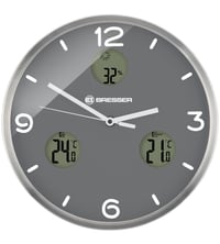 Bresser MyTime io NX Funk rádióvezérelt falióra hőmérővel és páratartalom-mérővel, 30 cm, szürke 3
