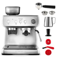 Espressor cu pârghie Breville VCF126X Barista Max cu râșniță încorporată și spumator de lapte, rezervor de apă 2,8 L, 15 bari, oțel inoxidabil 4