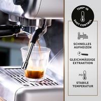 Espressor cu pârghie Breville VCF126X Barista Max cu râșniță încorporată și spumator de lapte, rezervor de apă 2,8 L, 15 bari, oțel inoxidabil 3