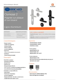 Sada dverových kľučiek Bricard 77E8081 Osmose 2 na rozete pre vchodové dvere, pre eurocylindrickú vložku, matná čierna, 22,8x11,5 cm 2