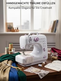 Mașină de cusut pentru copii Brich, portabilă, electrică, mini, pentru începători, cu 12 tipuri de cusături 5