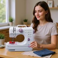 BRICH Mini elektromos varrógép kezdőknek és gyerekeknek - 12 öltéssel, pedállal 6