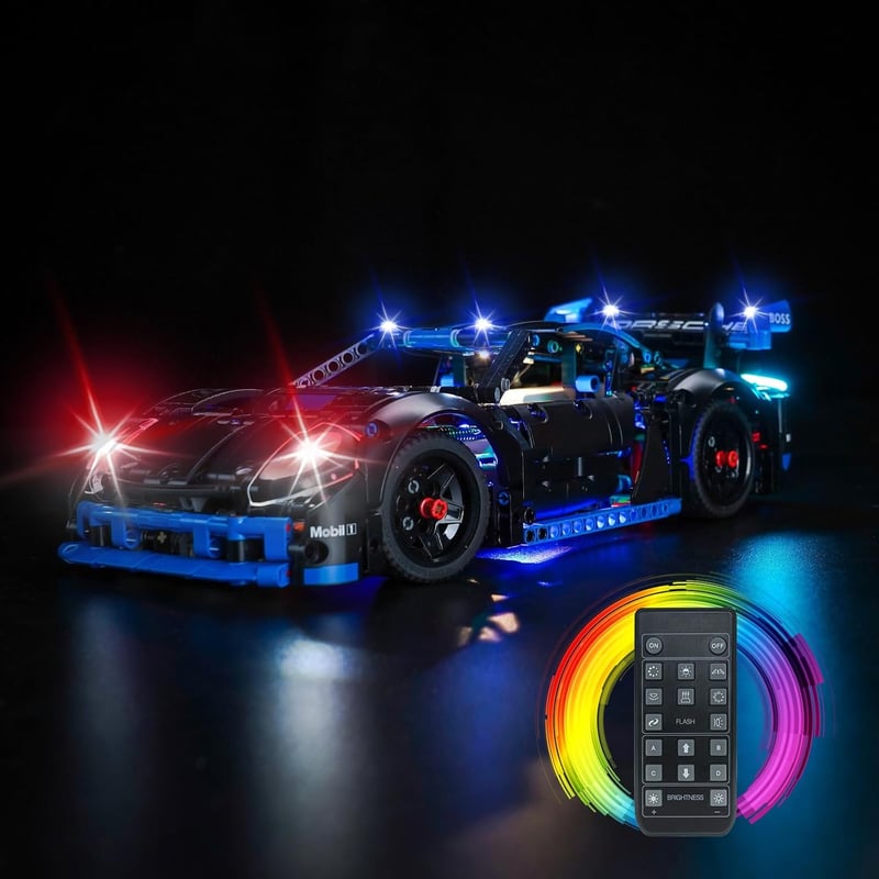 BrickBling LED Világítás Készlet Lego 42176 Porsche GT4 e-Performance Versenyautóhoz - Távirányítható Fényszett Építőjátékhoz 15+ Éveseknek
