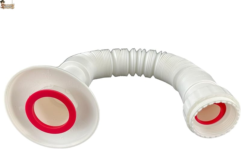 BricoLoco.com Szifon Lefolyócső Flexibilis Univerzális 32-40mm Fehér