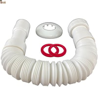 BricoLoco.com Szifon Lefolyócső Flexibilis Univerzális 32-40mm Fehér 6
