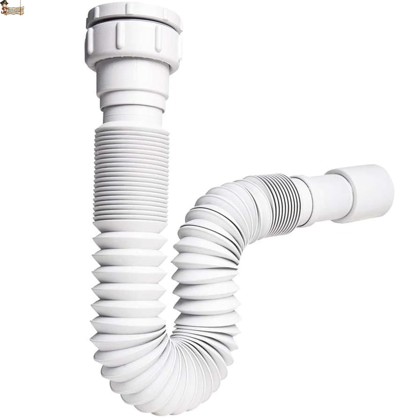 BricoLoco.com Szifon Lefolyócső Flexibilis Univerzális 32-40mm Fehér