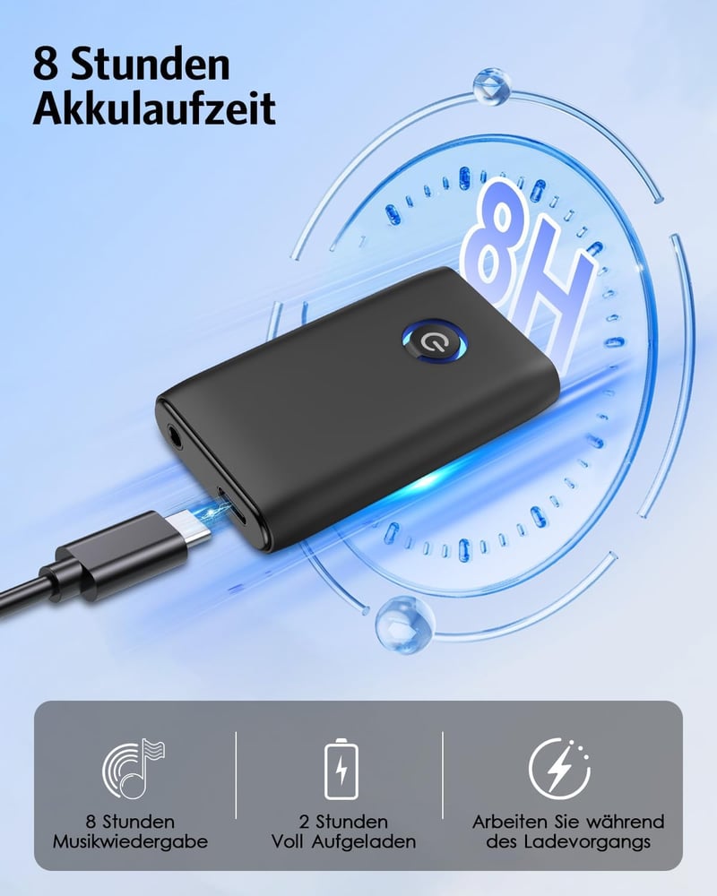 Brifit Bluetooth Adapter 5.3 Adó-Vevő 2in1 TV Hanghoz, 3.5mm Jack Aux Vezeték Nélküli Átalakító Fejhallgató Hangszóró Sztereó