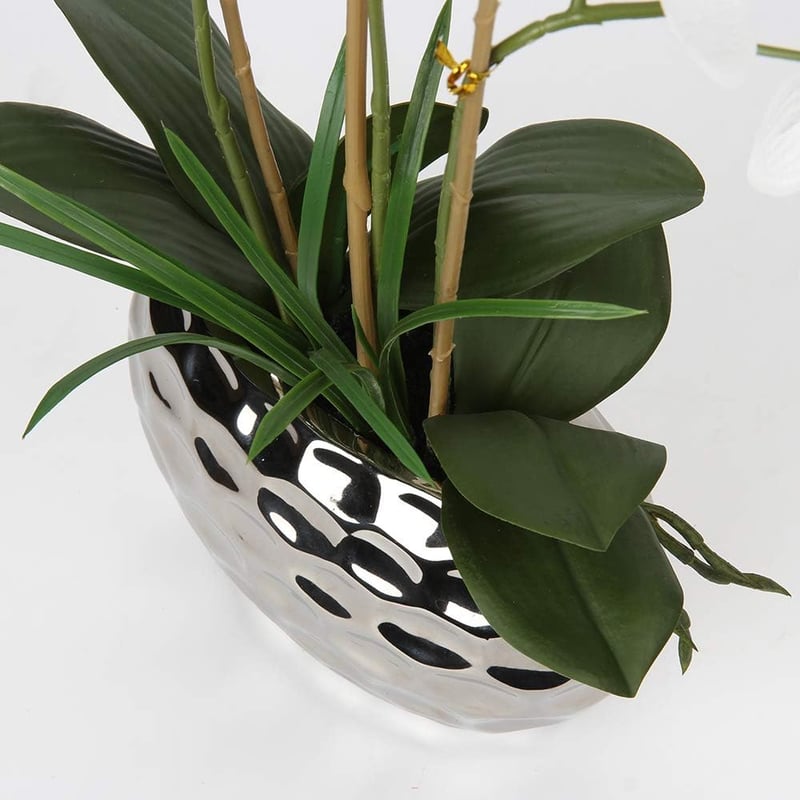 Briful 44 cm Phalaenopsis Orchidea Művirág Kerámia Kaspóban Otthon Dekorációhoz