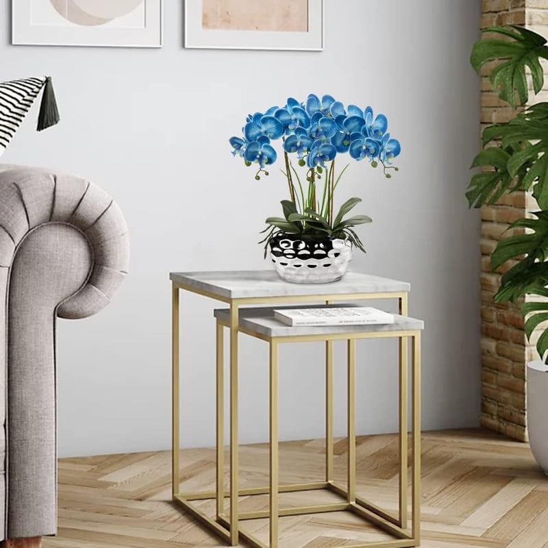 Briful 44 cm Phalaenopsis Orchidea Művirág Kerámia Kaspóban Otthon Dekorációhoz
