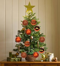 Briful Karácsonyi Gömbdísz Szett - 12 db Törhetetlen Narancssárga Műanyag Gömb (8 cm) - Karácsonyfa, Adventi Koszorú és Girland Dekoráció 6