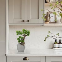 Briful Műbonsai Fa 35 cm - Élethű Műnövény Cement Cserépben, Vízálló Dekoráció Fürdőszobába, Irodába, Ablakpárkányra, Könnyű Műanyag 4
