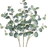 Briful Műeucalyptus Ágak Szett (3db) - 81 cm Hosszú Selyem Dekorációs Növény, Élethű Zöld Levelek Vázába, Lakásdekorációhoz 1