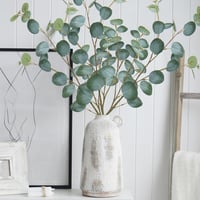 Briful Műeucalyptus Ágak Szett (3db) - 81 cm Hosszú Selyem Dekorációs Növény, Élethű Zöld Levelek Vázába, Lakásdekorációhoz 5