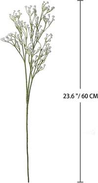 Briful Művirág Gypsophila Csokor - 10 db Időjárásálló Művirág Otthoni, Esküvői, Parti Dekorációhoz - Menta Krém Színben 6