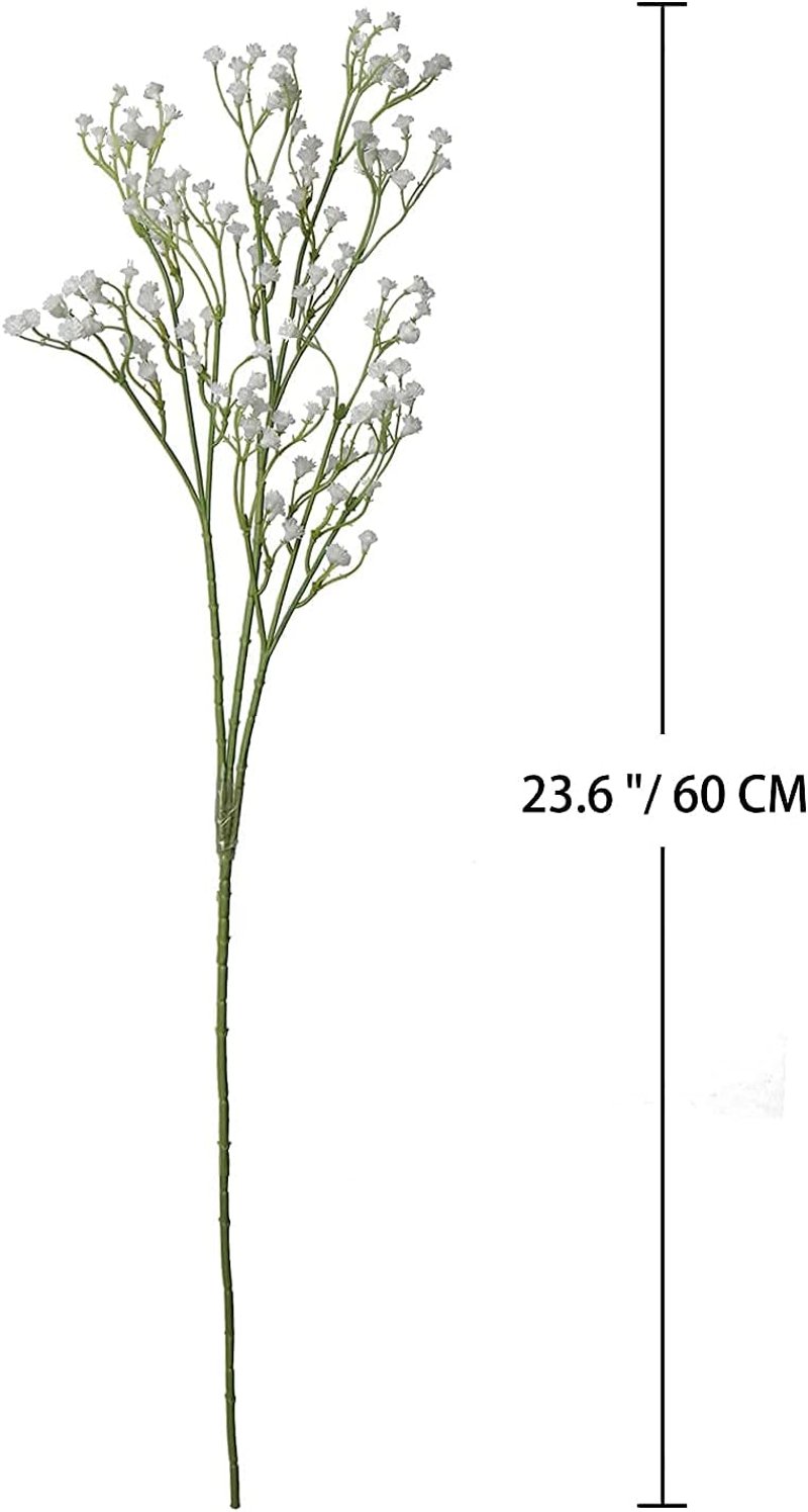 Briful Művirág Gypsophila Csokor - 10 db Időjárásálló Művirág Otthoni, Esküvői, Parti Dekorációhoz - Menta Krém Színben