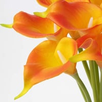 Briful Művirág Kála Liliom Csomag - 10 db Narancssárga Élethű Latex Virág Esküvői Dekorációhoz, Csokorba - 35 cm Magas Poliuretán Virágdísz  2