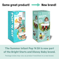 Scaun portabil Bright Starts Disney Minnie Mouse Pop 'N Sit pentru interior și exterior, cu tăviță pentru învățarea hrănirii, 6 luni - 3 ani 7