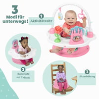Bright Starts Disney Princess SuperSeat 3 v 1 detská stolička s hracím pultíkom a hrazdičkou, ružová, od 4 mesiacov do 4 rokov 5