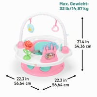 Bright Starts Disney Princess SuperSeat 3 v 1 detská stolička s hracím pultíkom a hrazdičkou, ružová, od 4 mesiacov do 4 rokov 11