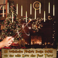 BrightArk 12 db Lebegő LED Gyertya Távirányítóval - Elemes Lángmentes Dekorációs Fények Varázspálcával, Halloween és Karácsonyi Díszítéshez 4