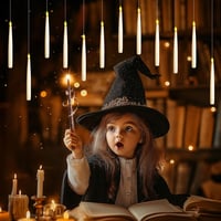 BrightArk 12 db Lebegő LED Gyertya Távirányítóval - Elemes Lángmentes Dekorációs Fények Varázspálcával, Halloween és Karácsonyi Díszítéshez 1