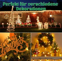 BrightArk Retro Eper LED Fényfüzér 5m 50 LED Elemmel Működő Beltéri 3