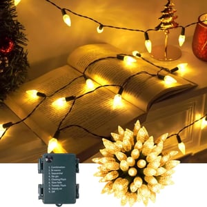 BrightArk Retro LED svjetlosni niz u obliku jagoda, na baterije, za unutarnju upotrebu - 5 m, 50 LED dioda