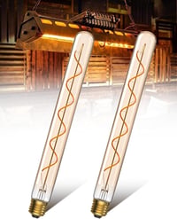 BrightArk Vintage E27 LED Izzó - 30 cm Hosszú Dimmelhető Edison Retro Dekoratív Lámpa 4W - Borostyán Spirál Steampunk Fali Világításhoz 2700 1