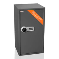 Brihard Business XXL Elektronički sef s LCD zaslonom - 102L Titan sivi čelični sef za podnu montažu s ključem za otvaranje u nuždi 1