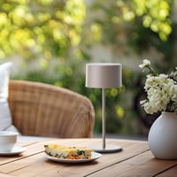 Lampă de birou Brilliant cu LED, culoare taupe, reglabilă, cu acumulator, portabilă pentru interior, cu variator tactil în trei trepte, lumină alb cald, reîncărcabilă prin USB 2