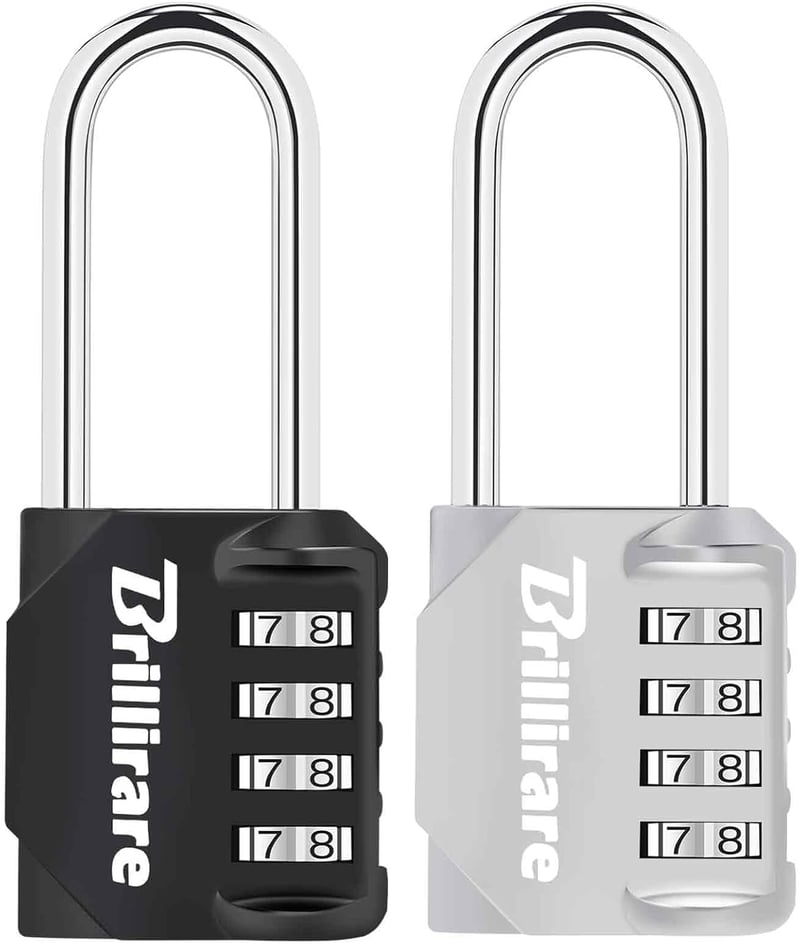 Brillirare 2 db Kombinációs Lakat 4 Számjegyes Vízálló Cinkötvözet Utazás Hátizsák Tornaterem Kapu Szerszámosláda