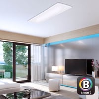 BRILONER 7385-016 pametna LED stropna svjetiljka, kompatibilna s Alexom, CCT, prigušiva, glasovno upravljanje, ultra tanka, bijela, 100x25x6,6 cm 5