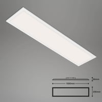 BRILONER 7385-016 pametna LED stropna svjetiljka, kompatibilna s Alexom, CCT, prigušiva, glasovno upravljanje, ultra tanka, bijela, 100x25x6,6 cm 7