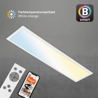 BRILONER 7385-016 pametna LED stropna svjetiljka, kompatibilna s Alexom, CCT, prigušiva, glasovno upravljanje, ultra tanka, bijela, 100x25x6,6 cm 4