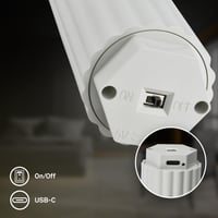 BRILONER Akumulatorska viseća svjetiljka, dimabilna na dodir, podesiva po visini, topla bijela, bez potrebe za priključkom na struju, LED, za blagovaonski stol, dnevni boravak, 4,5x160 cm, antikno bijela 10