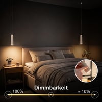 BRILONER Akumulatorska viseća svjetiljka, touch prigušivanje, podesiva visina, toplo bijela LED, luster za blagovaonski stol i dnevni boravak, 4,5x160 cm, bež 9