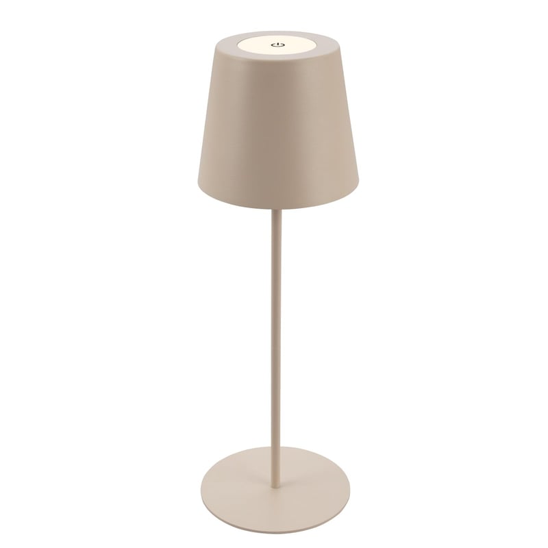 Akumulátorová LED stolná lampa BRILONER s dotykovým ovládaním, béžová - 36x10,5 cm