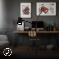 BRILONER állólámpa forgó GU10 9W fekete olvasólámpa ívlámpa 6