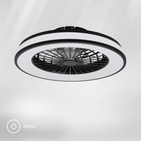 Ventilator de tavan BRILONER CCT cu lampă, 5 viteze, telecomandă, reglabil (dimmable), temporizator, pentru dormitor și sufragerie, 48,5x14,5 cm, negru 6