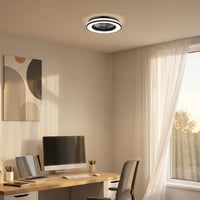 Ventilator de tavan BRILONER CCT cu lampă, 5 viteze, telecomandă, reglabil (dimmable), temporizator, pentru dormitor și sufragerie, 48,5x14,5 cm, negru 10
