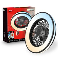 Ventilator de tavan BRILONER CCT cu lampă, 5 viteze, telecomandă, reglabil (dimmable), temporizator, pentru dormitor și sufragerie, 48,5x14,5 cm, negru 1