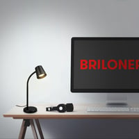BRILONER noćna svjetiljka, zakretna stolna svjetiljka za čitanje GU10, s kabelom i prekidačem, za kućni ured, crna 5