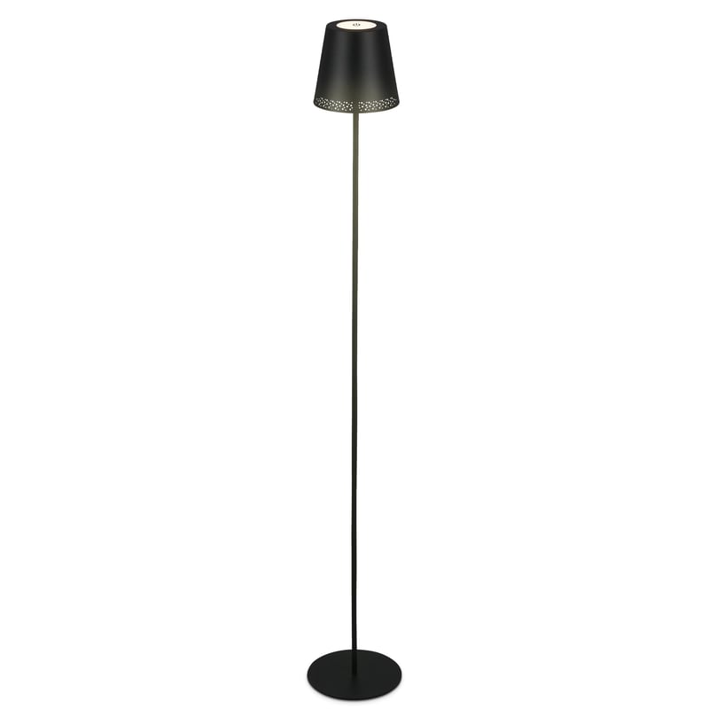 BRILONER akumulátorová LED stojanová lampa 3 v 1, postupne stmievateľná, dotyková, vonkajšia LED stojanová lampa, bezdrôtová, čierna